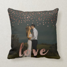 Text för kärlek för personligt bröllpfotofaux rosa