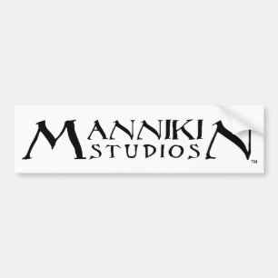 Text för logotyp för Mannikin studior riklig Bildekal