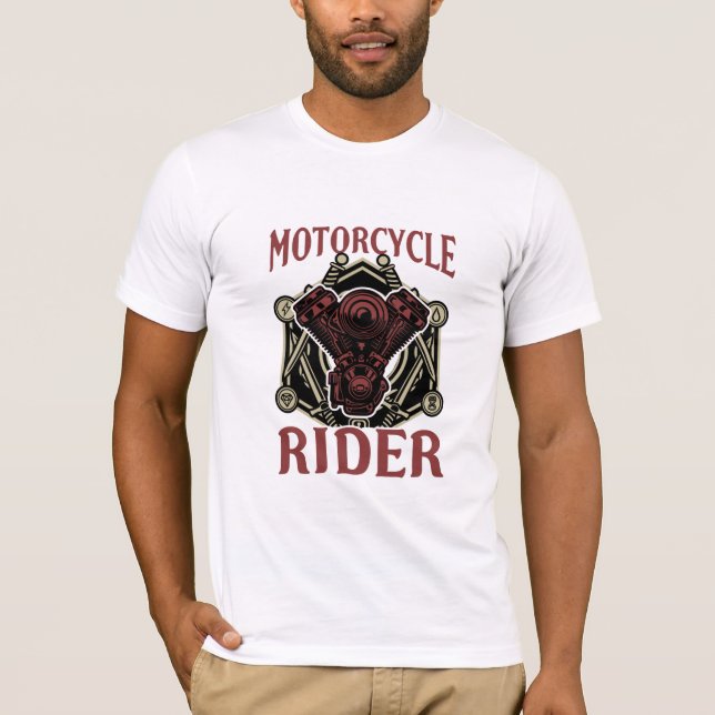 Text för motorcykelns motorcykelmotor t shirt (Framsida)