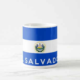 text för namn för symbol för El Salvador Kaffemugg