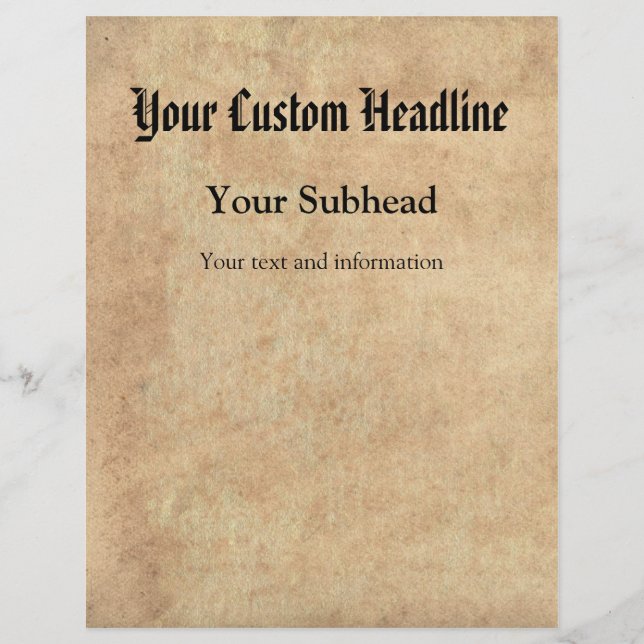 Text för Papper Anpassningsbar i motsatt riktning Reklamblad (Framsidan)