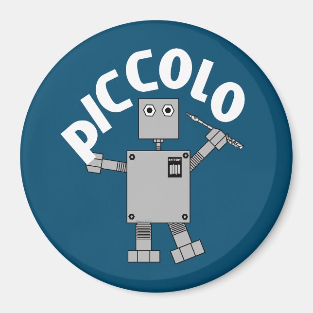Text för Piccolo Robot Magnet (Framsidan)