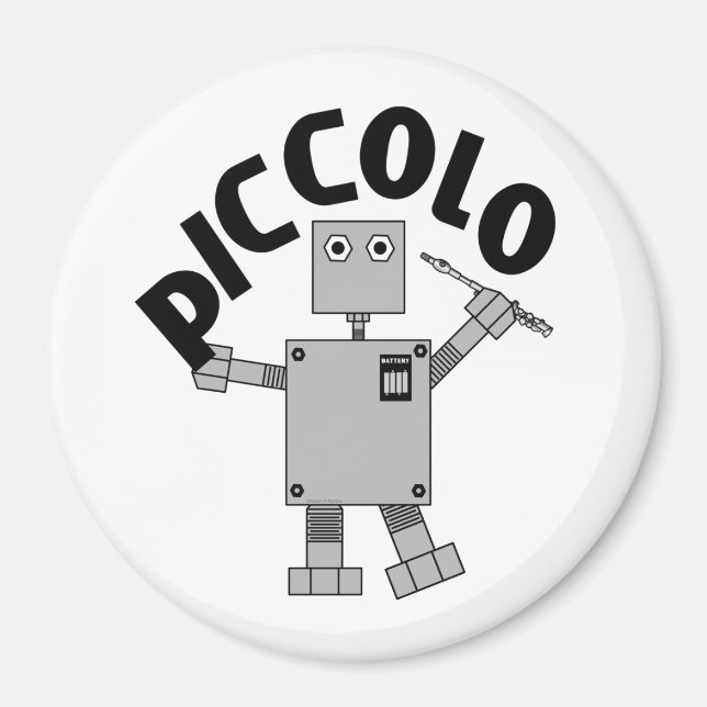 Text för Piccolo Robot Magnet (Framsidan)