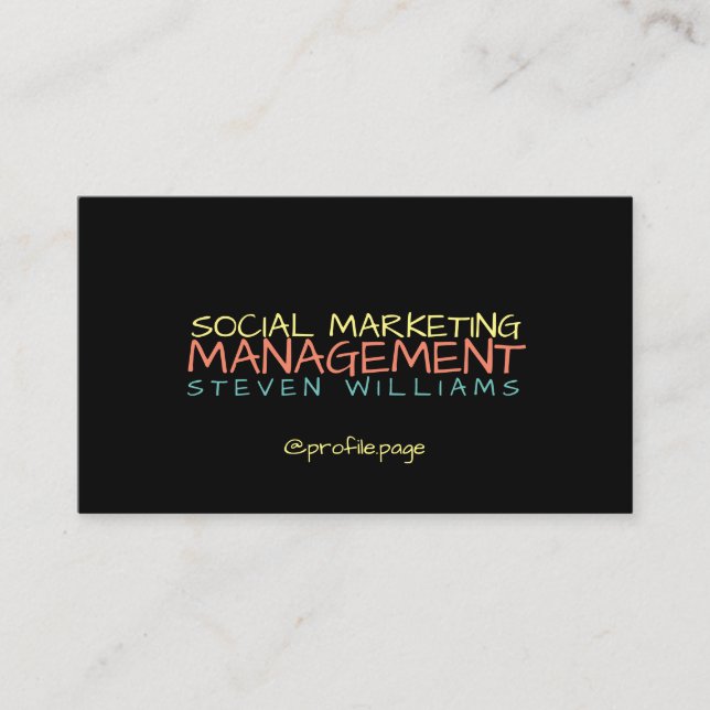 Text för stil för gatapopkonst visitkort (Framsida)