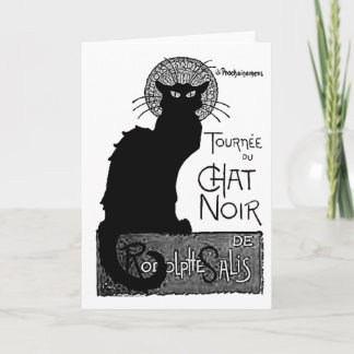 Text för svart katt fransk chatta för ord för kort