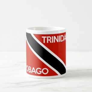 text för trinidad tobak land flagga namn kaffemugg