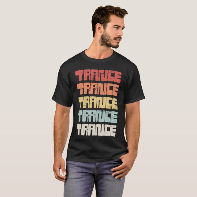 Text för vintageTRANCEmusik T Shirt (Hel framsida)