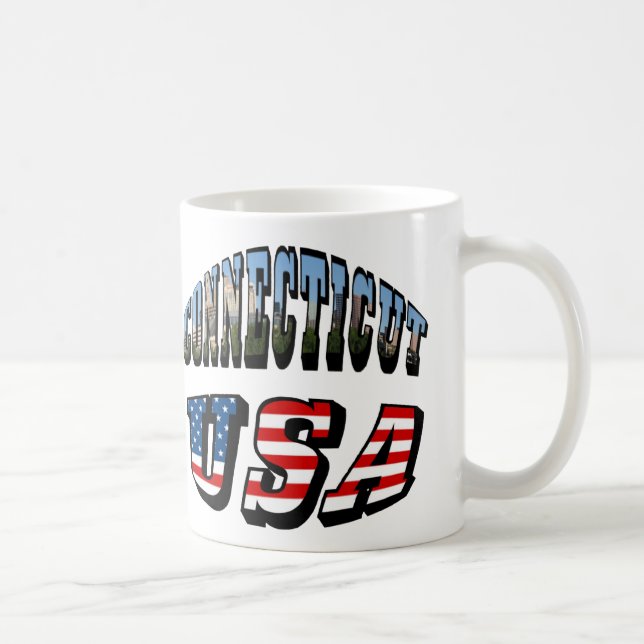 Text från Bild och USA flagga Kaffemugg (Höger)