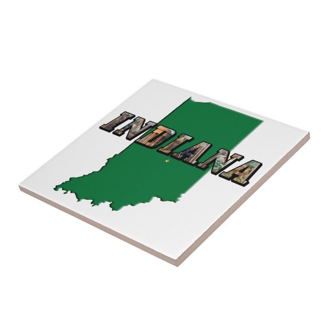 Text från delstaten Karta Bild Kakelplatta (Sidan)