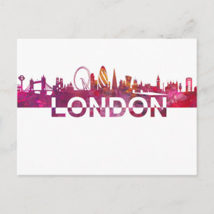 Text från London Skyline Scissor Vykort