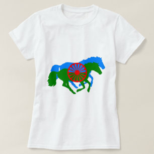 Text från romska zigenare och häst T-Shirt