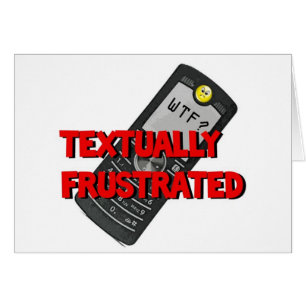 Text frustrerat hälsningskort