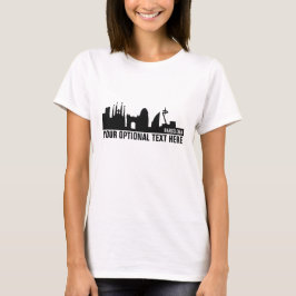 Text i anpassningsbar i Barcelona Landmarks skjort T-shirt