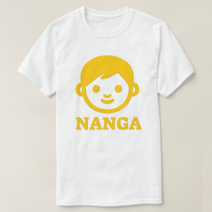 Text i Tasmanian: nanga och gult ansikte T Shirt