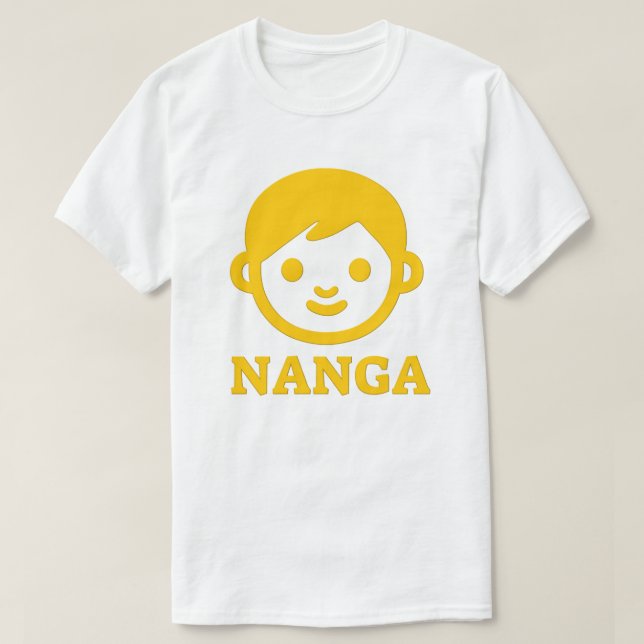 Text i Tasmanian: nanga och gult ansikte T Shirt (Design framsida)