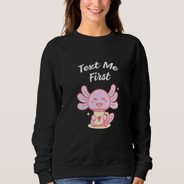 Text Me First Introvert Boss Antisocial Manager Fu T Shirt (Framsida)