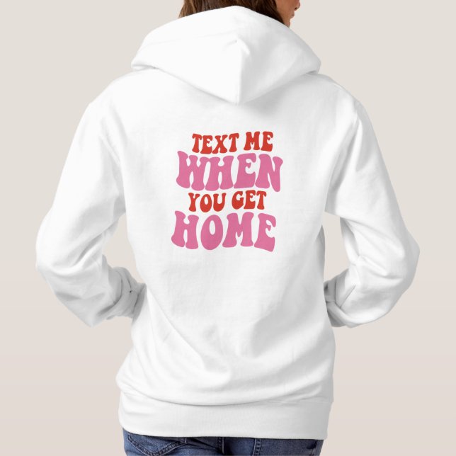 Text mig när du kommer hem, Cute Retro T Shirt (Baksida)