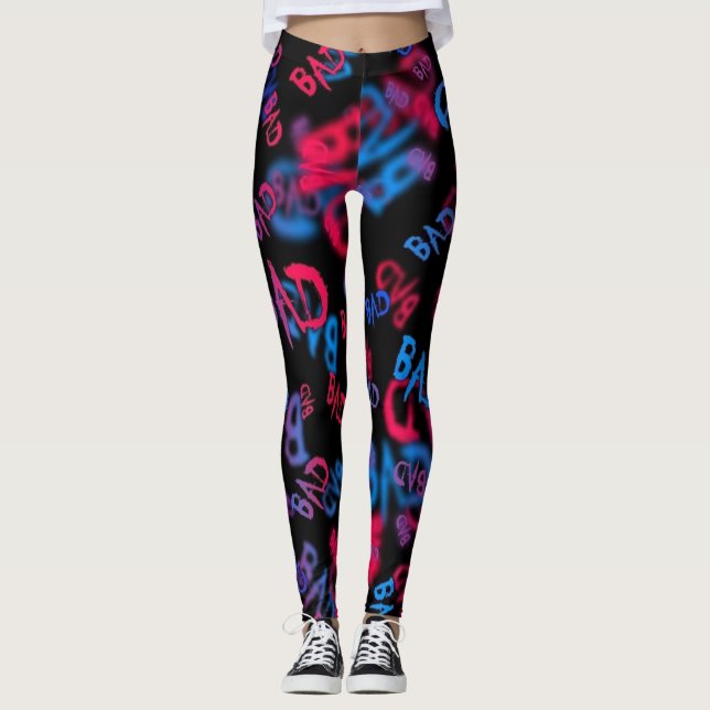 Text Mode Girl Sport Leggings (Framsida)