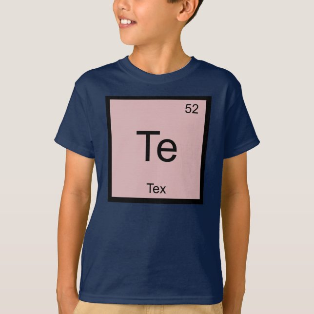Text Namn Kemi Element Periodiska Systemet T-shirt (Framsida)
