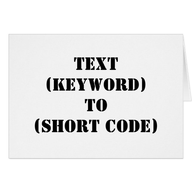 TEXT (NYCKELORD) TILL (KORT-KOD) HÄLSNINGSKORT (Framsidan Horizontal)