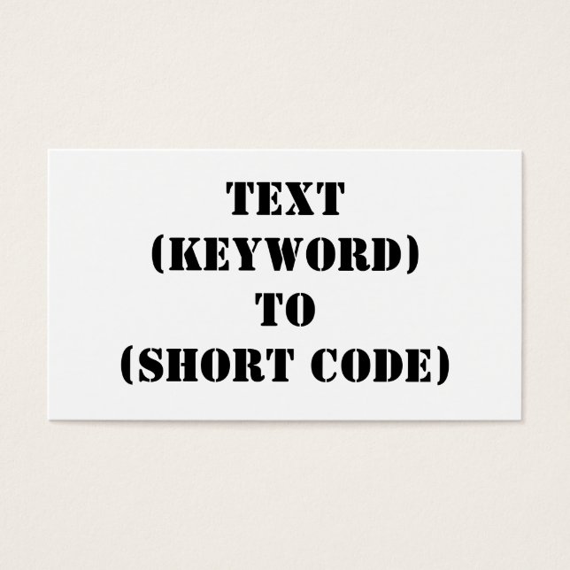 TEXT (NYCKELORD) TILL (KORT-KOD) VISITKORT (Framsidan)
