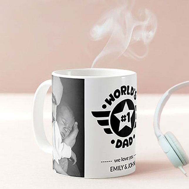 Text och foton i Personligen Pappa 1 Kaffemugg (Skapare uppladdad)