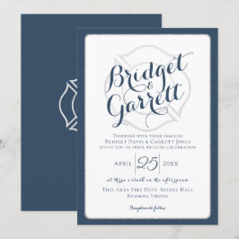 Text och monogram för brandsläckare inbjudningar