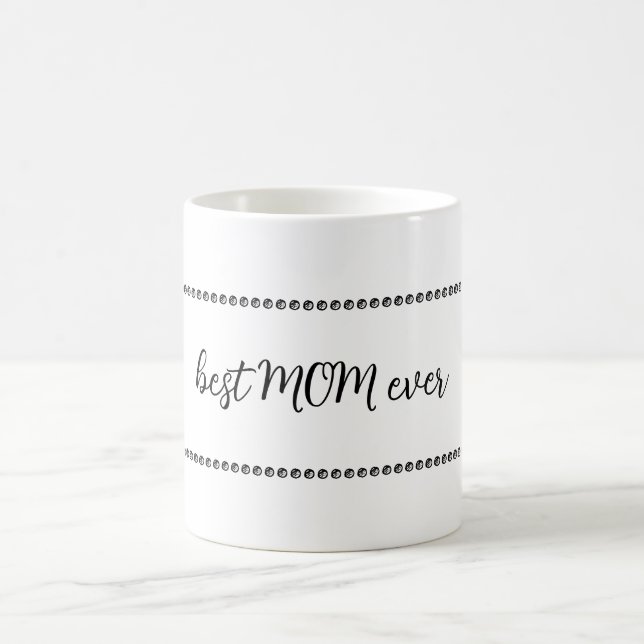 Text och punkter för bästa Mamma någonsin Kaffemugg (Center)