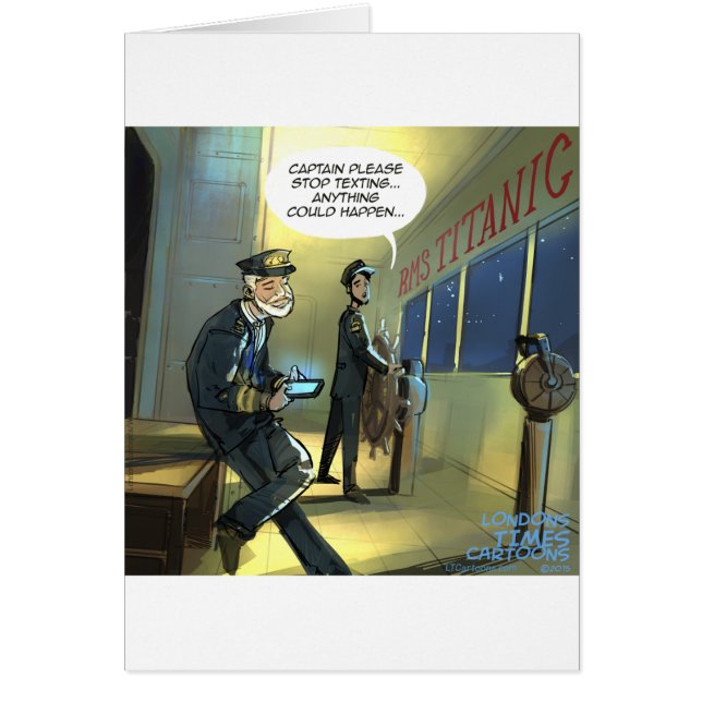 Text och titanisk funn hälsningskort (Framsidan)