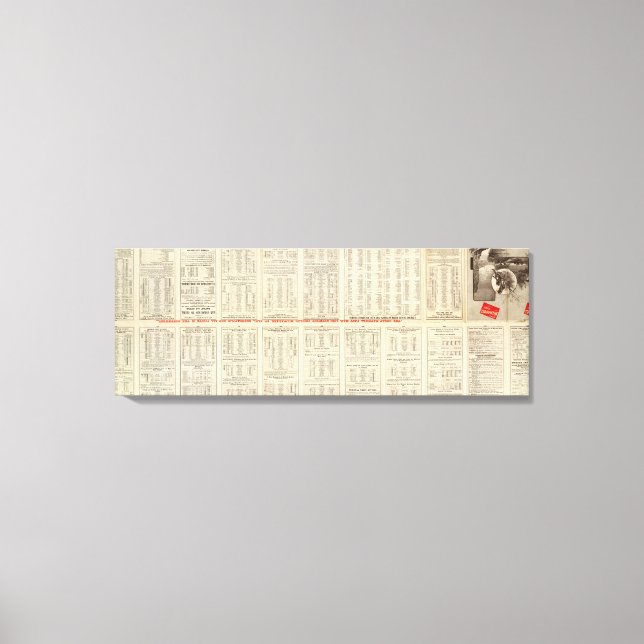 Text Page Chicago Milwaukee och St Paul Railway Canvastryck (Framsida)