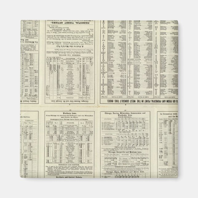 Text Page Chicago Milwaukee och St Paul Railway Magnet (Framsidan)