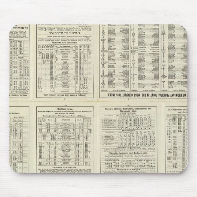 Text Page Chicago Milwaukee och St Paul Railway Musmatta (Framsidan)