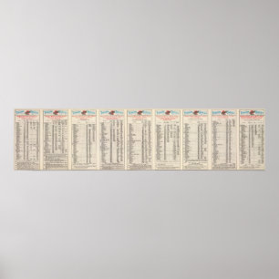 Text Page Chicago och North Western Line Poster