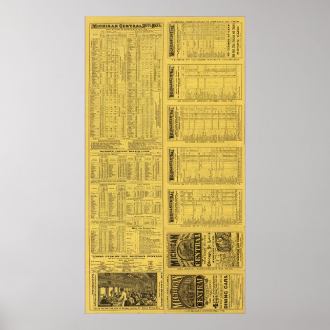Text Page Michigan Central Railroad Poster (Framsidan)