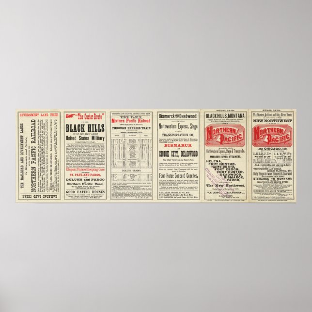 Text Page of Black Backe, Montana, Upper Missouri Poster (Framsidan)