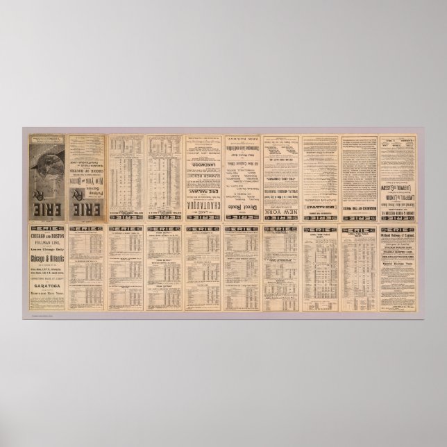 Text Page of Erie Railway Poster (Framsidan)