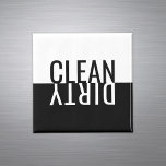Text Ren smutsig Modern svart vit bländare Magnet<br><div class="desc">Chic Enkelt och smutsigt Reversibelt Dishwasher Magnet. Du kan anpassa texten om du vill. Snyggtens moderna design är en kompakt matta med moderna kök- och hushållsdekaler. Vänd över magnet kommunicerar enkelt om diskarna inuti är smutsiga eller rena. En fantastisk presentidé för party, bröllop, möhippa, jul, födelsedag eller andra speciella evenemang....</div>