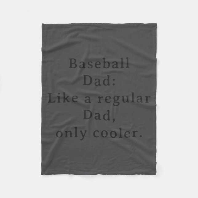 Text Rolig Pappa Baseball  Fleecefilt (Framsidan)