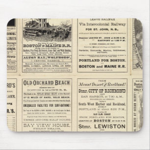Text Sida av Boston och Maine Railroad Musmatta