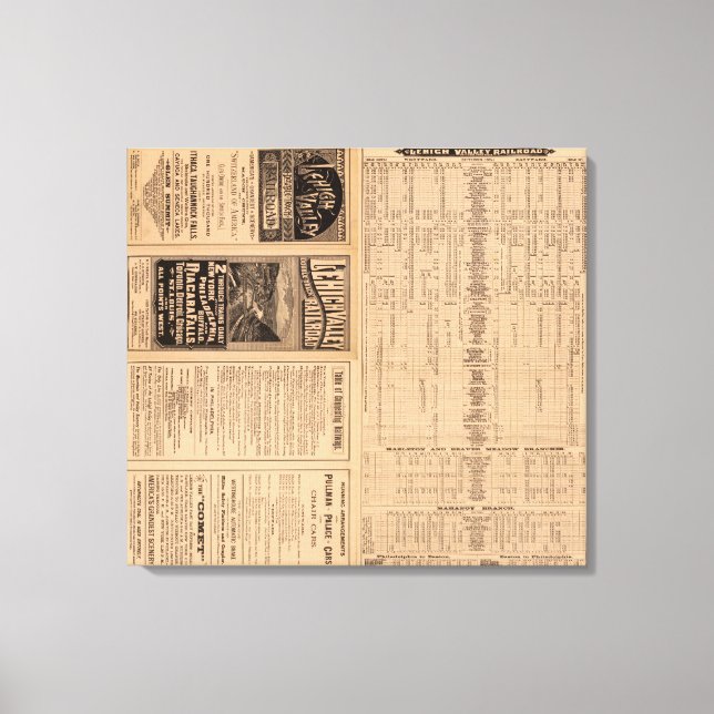 Text Sida av Lehigh Valley Railroad Canvastryck (Framsida)