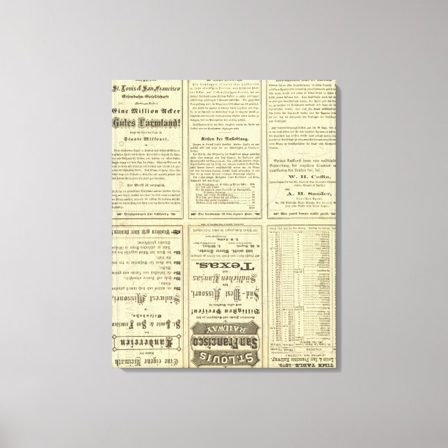 Text Sida av Saint Louis och San Francisco Railway Canvastryck (Framsida)