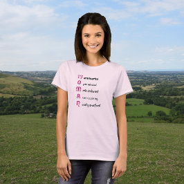 Text som inspirerar till WOMAN-typografi T-shirt
