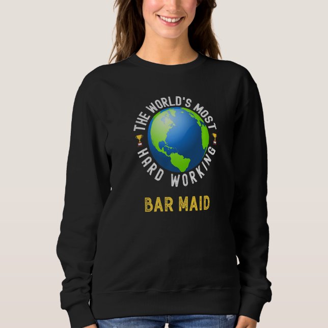 Text som säger världens mest hårt arbetande barten t shirt (Framsida)