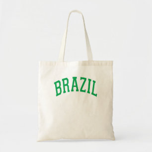 Text T-Shirt för Grönt i Brasilien Tygkasse