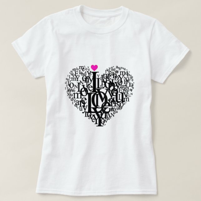 Text T-Shirt från Kärlek i hjärtat (Design framsida)