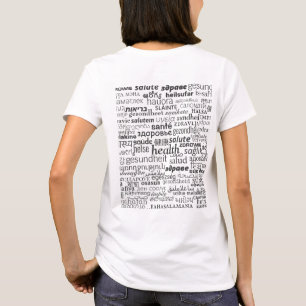 Text T-Shirt Multi Language Health Ord Din Färg