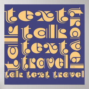 Text Talk Travel Logotyp Poster