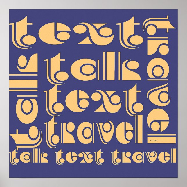 Text Talk Travel Logotyp Poster (Framsidan)