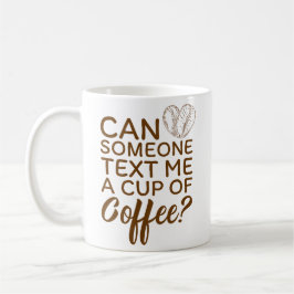 Text till mig kopp om kaffe Modern Line Art-kaffe