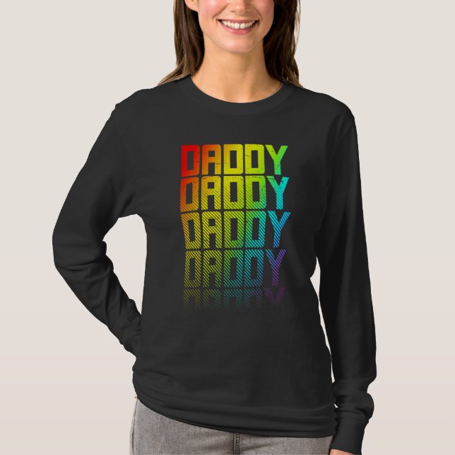 Text tonad grafik för Gay pride från pappa Lgbtq+  T Shirt (Framsida)